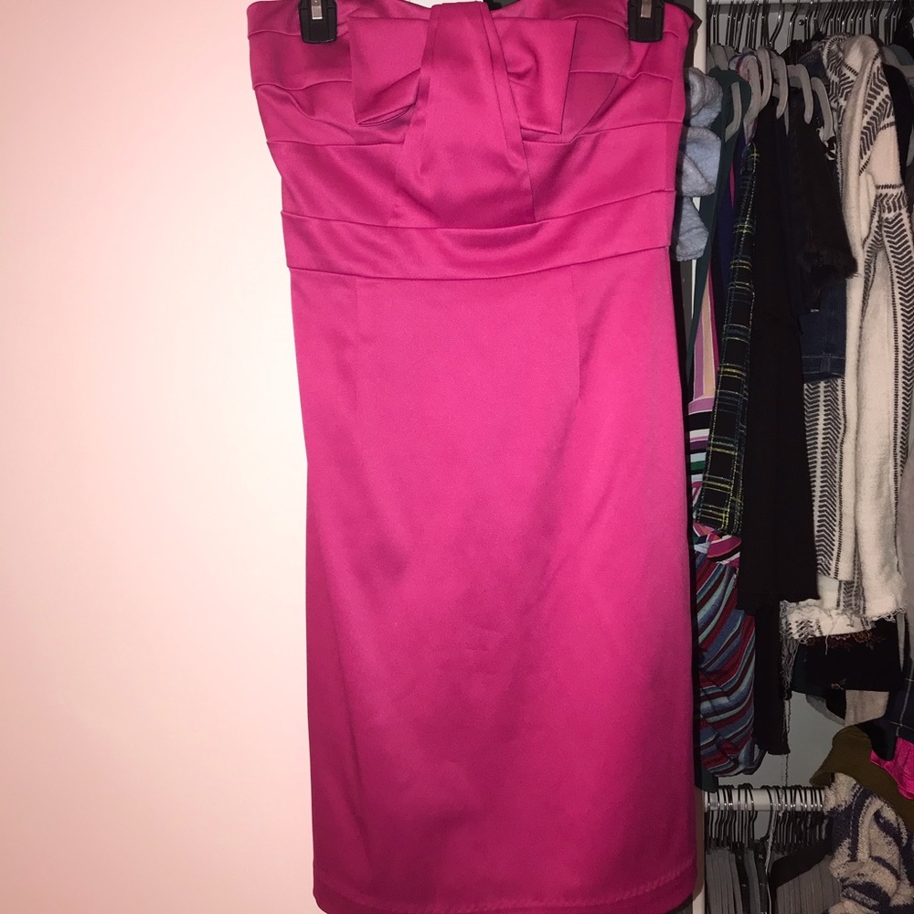 Pink BCBG strapless dress